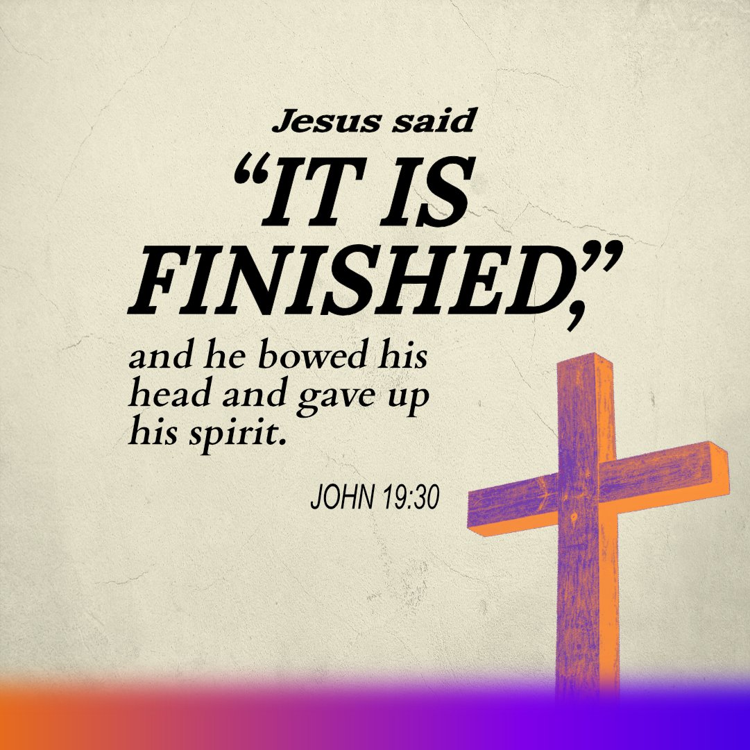 "It Is Finished!"

Watch our Good Friday service here:

youtube.com/watch?v=OlwOy6…