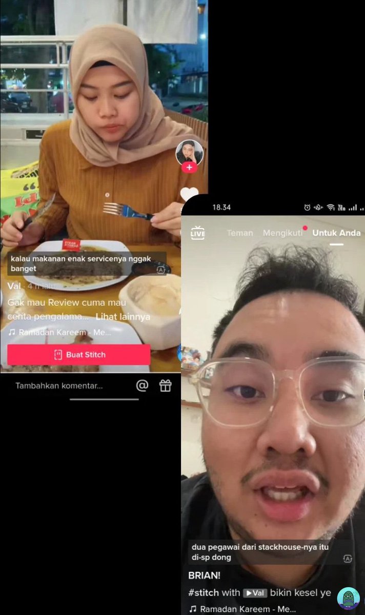 💚 ada yg tau ini? jadi mba yg diatas ngebuat 2 pegawai yang kerja di restonya kena sp gara² dia mesen steak yg jenisnya meltic tp maunya di tumpuk, kasian buat 2 pegawainya, makasih buat mas nya yang udh ngespeak up