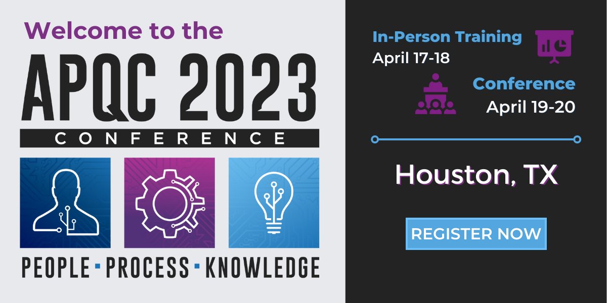 sinequa's tweet photo. APQC's 2023 Conference is just a few weeks away! 

The Sinequa team can’t wait to join everyone there as the official #KnowledgeManagement sponsor. 

➡️ Interested in joining us there? Learn more: https://t.co/2CdquZaSPo

#APQC #EntepriseSearch #Innovation https://t.co/Gy9hrE3wPn