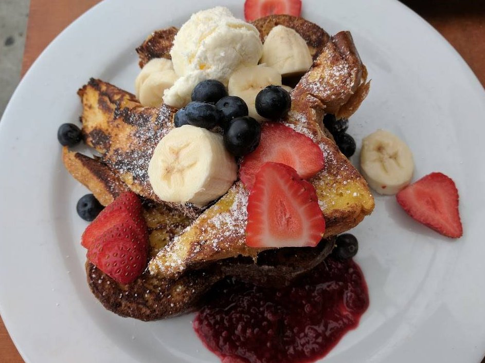 Out of syrup but had fresh strawberry preserves, how are we looking for breakfast?