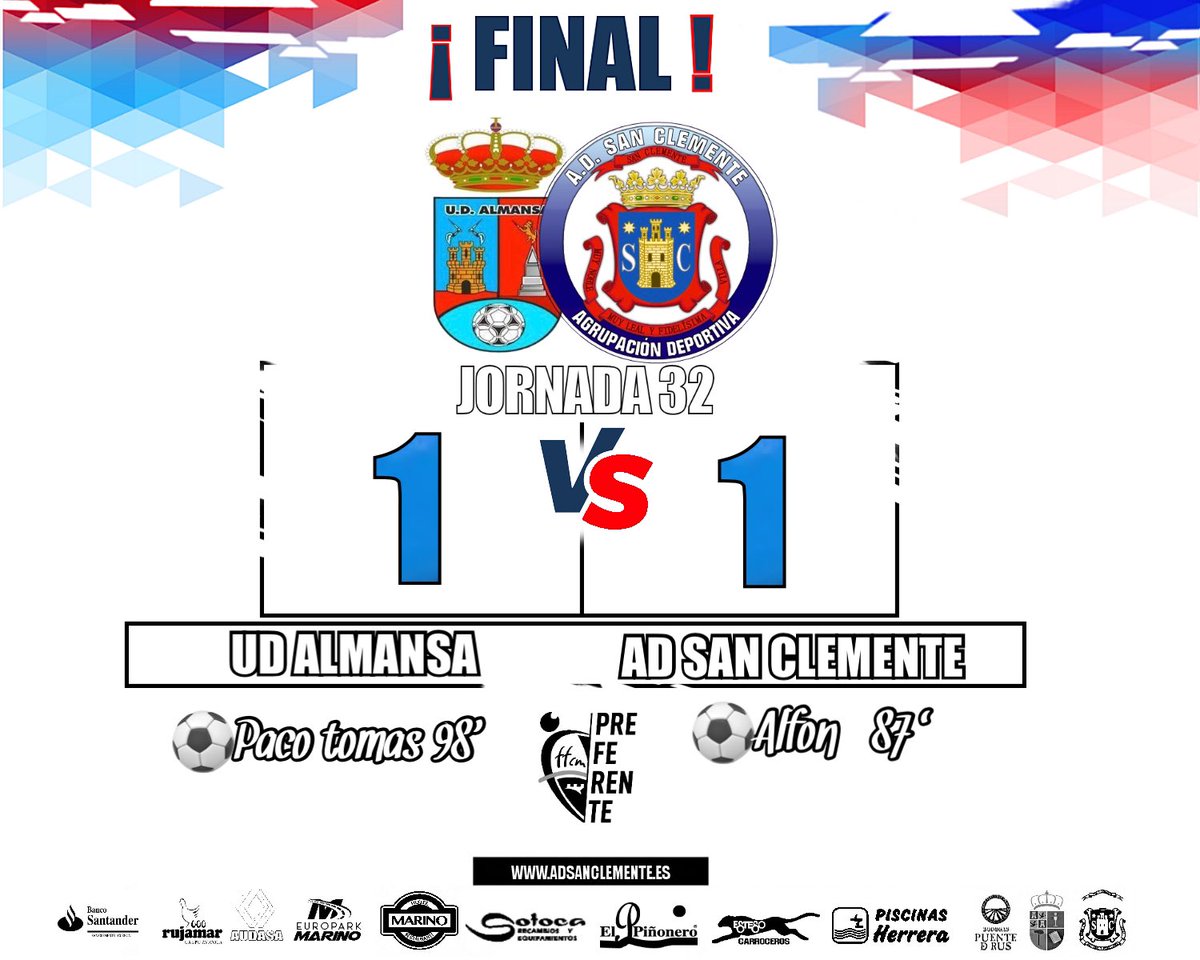 Minuto y Resultado A.D. San Clemente (@LaAgrupaOficial) / Posts / X