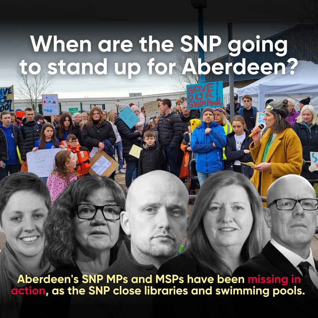 AberdeenLabour's tweet photo. As our libraries and swimming pools are closed by the @theSNP, Aberdonians are rightly asking ...

When are the @AberdeenSNP going to stand up for Aberdeen? 🤔

@SaveAbdnLibs @SaveBucksPool https://t.co/X8HFWv8JEq