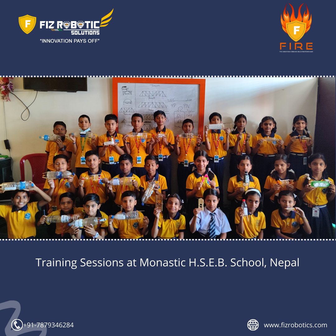 FIZ_Robotics's tweet image. Sharing the glimpse from FIRE Lab, Monastic H.S.E.B. School. Janakpur, Nepal. 🙂

Stay tuned for more updates.

Innovation Pays off!! ✨

#FIZRoboticSolutions #FIRELab #MonasticHSEB #RoboticsTraining #EmpoweringStudents #FutureInnovators