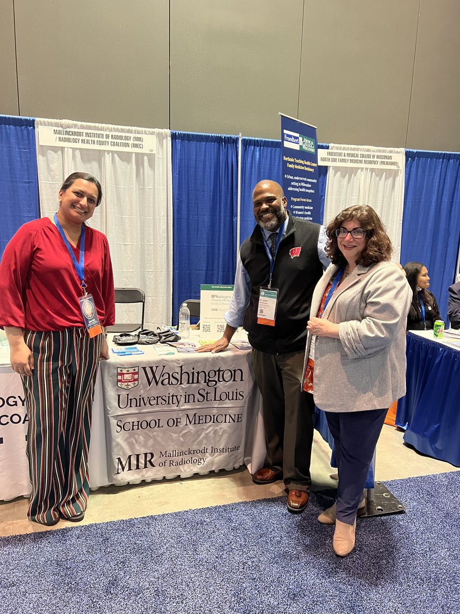 A few @MIRimaging @RadHealthEqty pics from #AMEC2023 @SNMA day #1 with Dr. Mariam Malik and Carla Brathwaite. Former @MIRimaging resident @JW_Stephenson now an Associate Dean at @UWiscRadiology dropped by!