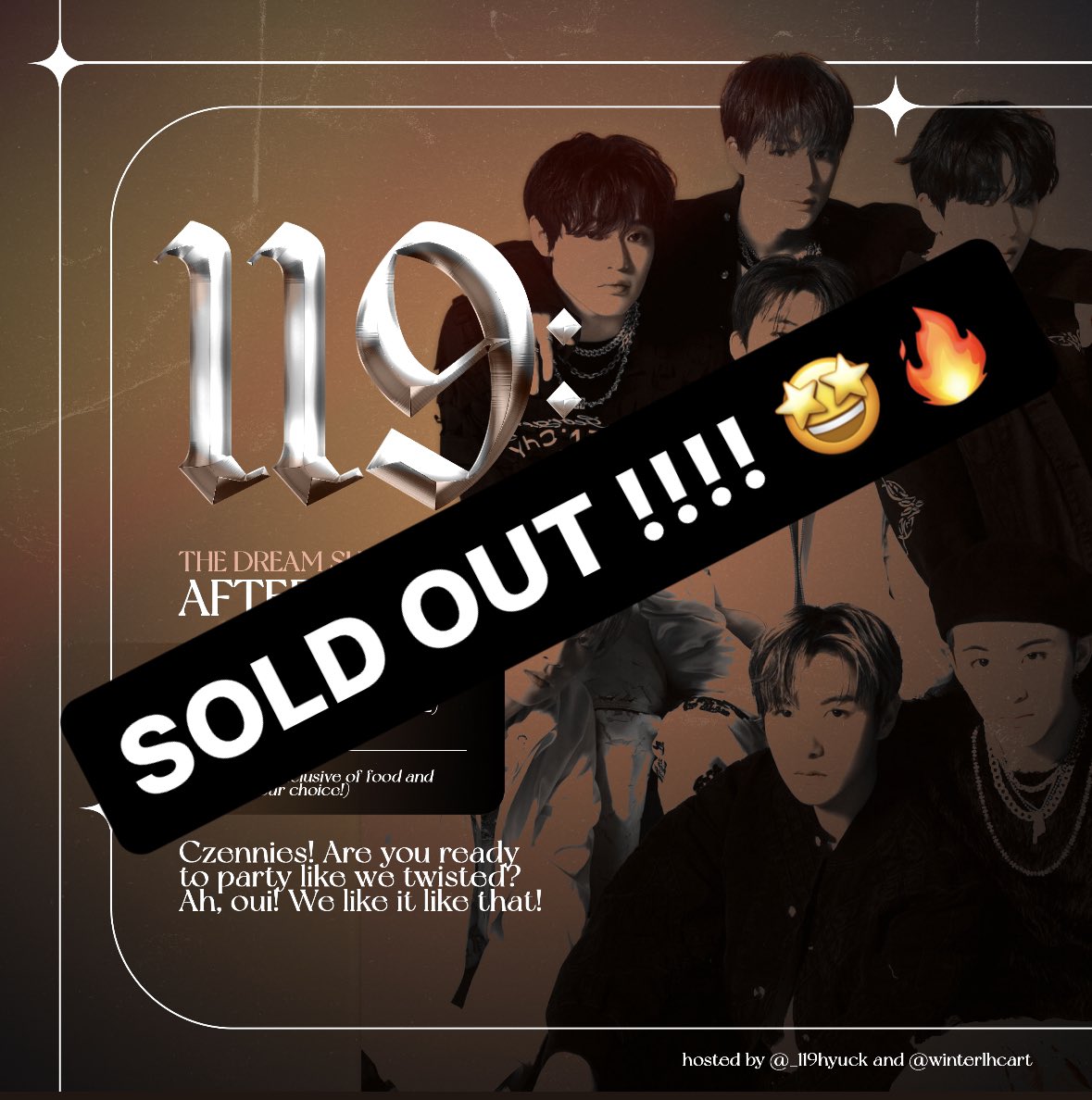 _119hyuck's tweet photo. Ah oui, DREAMZENS! 

The 119: TDS 2 Afterparty is officially SOLD OUT and 150 DREAMZENS are  getting up and twisted this April 30th! 🤩🔥 

We can't wait to party how we like it like that!

Please also see our FAQs below 🫶🏻 https://t.co/OZeCp2tdM7