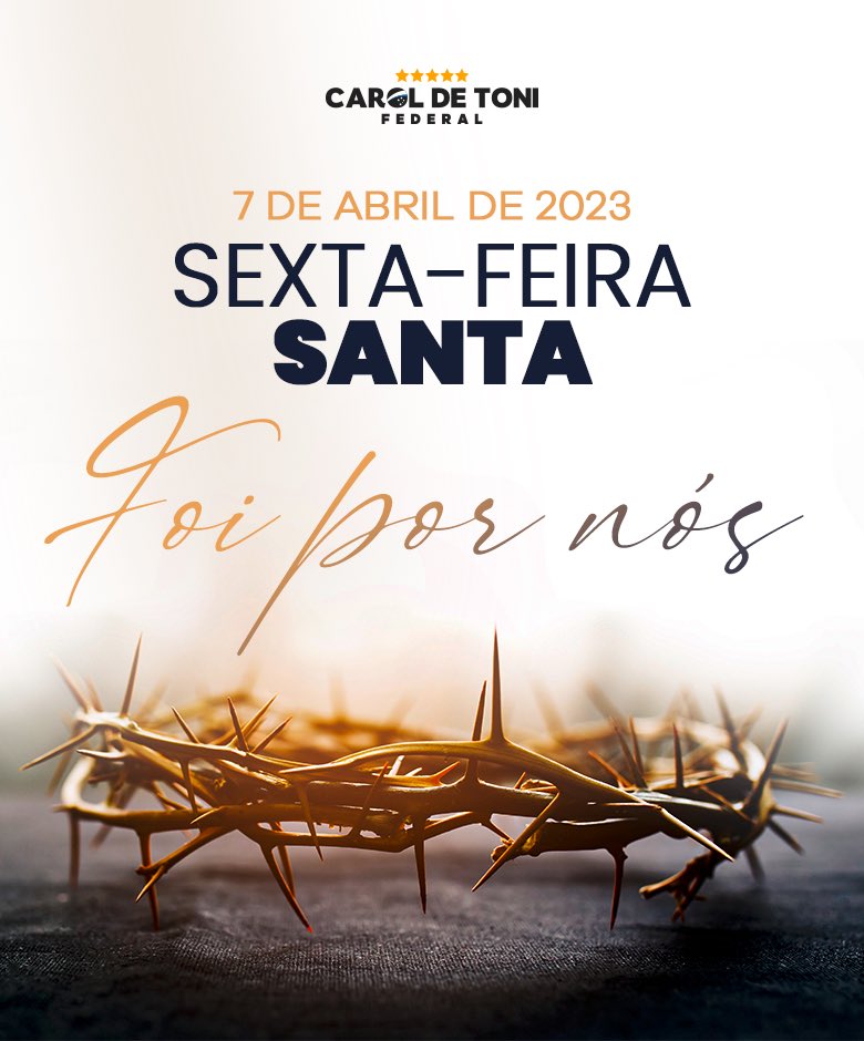 CarolDeToni's tweet photo. Reviva o amor de Jesus Cristo! ✝️

Que neste dia possamos refletir e nos lembrar do amor, da graça e da misericórdia que Deus teve por nós.

Uma abençoada Sexta-feira Santa a todos. https://t.co/SA4pUhD8eK