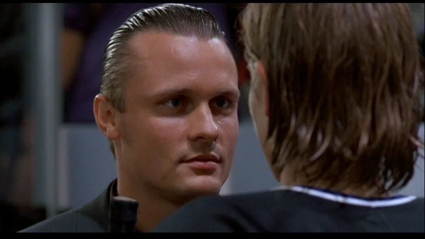 Greg Norman giving Brooks Koepka a pep talk this morning