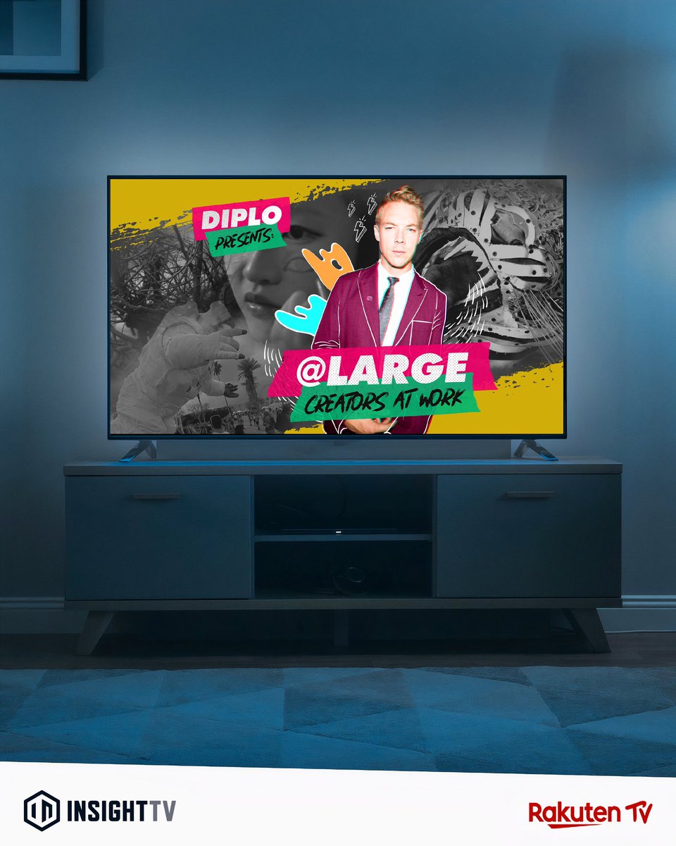 Looking for something to watch mid-week? This 10 episode series breaks down traditional barriers, bypassing gallery and museum elitism and bringing art to the people!

Watch Diplo Presents: @Large - Creators at work on @Rakutentv &amp; @watchinsightv today!

#rakuten #rakutentv