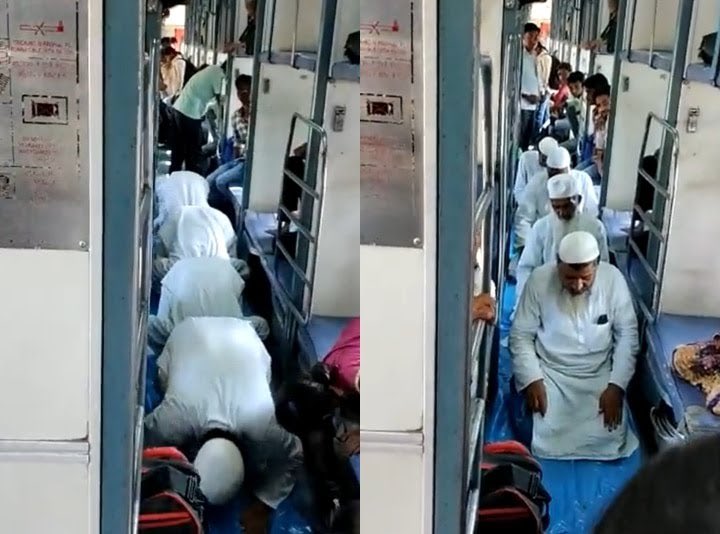 3DAshwath's tweet photo. Mulla Bhai, Offering #Namaz Or Singing #Songs In #Indian #Train 🚆 Is Not A #Crime; But Obstruction Of Public Way Is!...
#Redicals #PiDis #Propaganda https://t.co/7kX8MePOr5