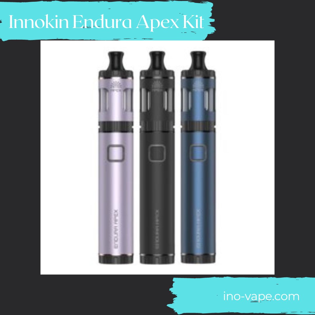 InovapeLtd's tweet photo. Innokin Endura Apex Kit
- The new &amp; improved T20-S kit!
- Comes with a new mesh coil 
- Top filling, adjustable airflow &amp; power
- Bigger 1800mAh battery https://t.co/1i9xp1Oc6m