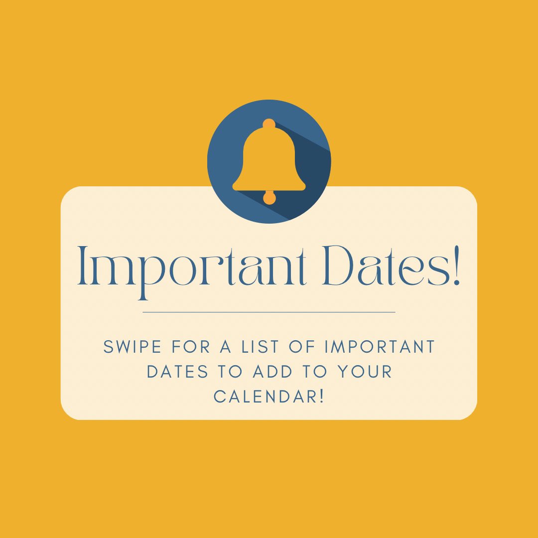 MSJ_ExSciHealth's tweet photo. Here are some important dates to keep in mind. We also want to send our best wishes to you over Easter break! https://t.co/tSggWc0l3y