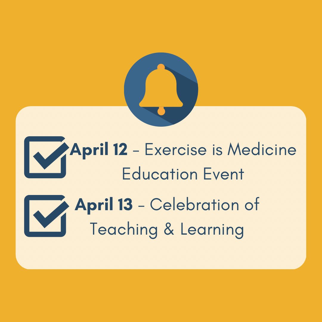 MSJ_ExSciHealth's tweet photo. Here are some important dates to keep in mind. We also want to send our best wishes to you over Easter break! https://t.co/tSggWc0l3y