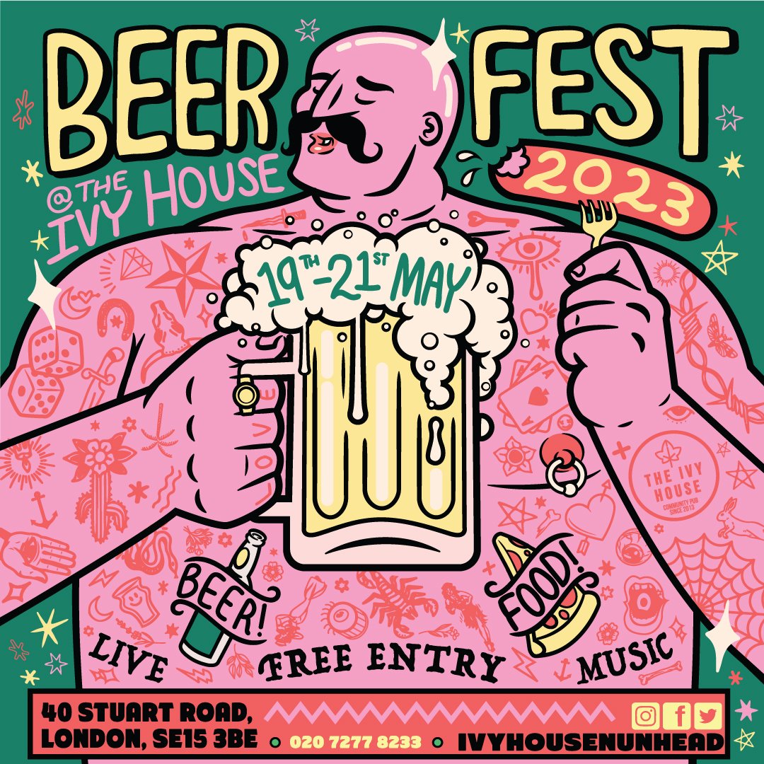 Back and better than ever, The Ivy House is proud to present Beer Fest 2023! 🍻 Three glorious days of beer, food, and the best live music in town, all for FREE. Lineups and beer lists TBA shortly, until then, get those drinking shoes ready... Info: bit.ly/3KkAxgO
