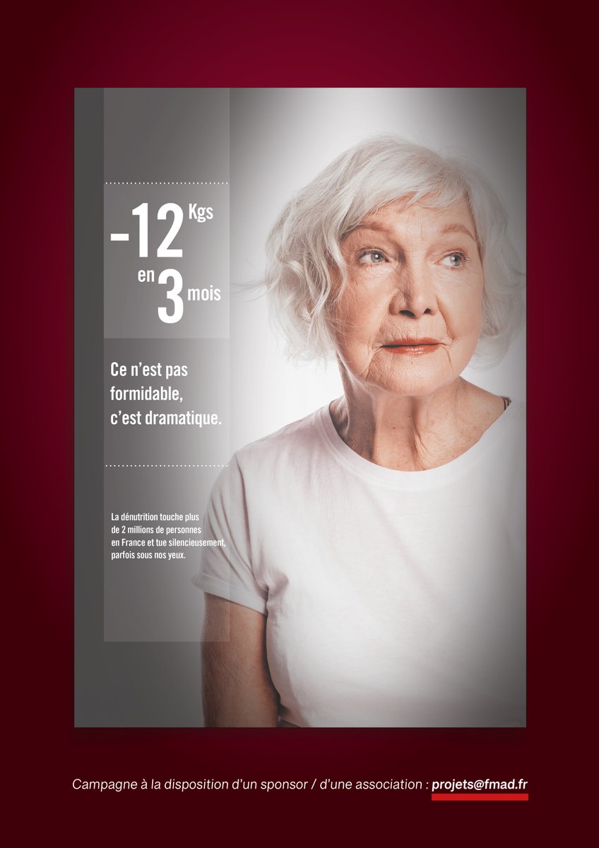 Ne gardons pas au fond des tiroirs des campagnes qui pourraient être utiles aux associations.
Nous allons régulièrement exposer certaines d'entre elles. Si un sponsor veut en faire bénéficier une asso, welcome. Sinon nous lui offrirons. Cette semaine, focus sur la dénutrition.