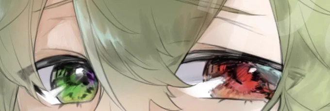#このタグ見た人は自分の絵柄の目部分を見せる 過去絵ですが…!!