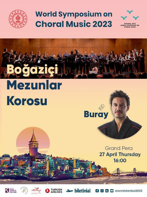 bogazicikorosu's tweet photo. Boğaziçi Mezunlar Korosu, dünyanın en büyük koral festivalinde "Yas, Direniş ve Umut Şarkıları" söyleyeceği bir dinleti sunacak. Değerli bir konuğumuz var: Buray, Tema Vakfı için bestelediği özel şarkıyı seslendirmek üzere aramıza katılıyor. #WSCMİstanbul #BoğaziçiMezunlarKorosu https://t.co/v3Q6q5q39k