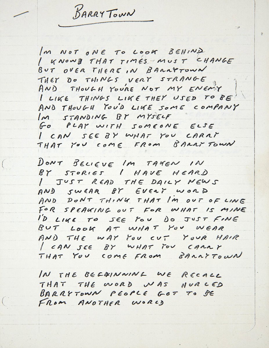 Barney Hurley on Twitter "Walter Becker's handwritten lyrics for