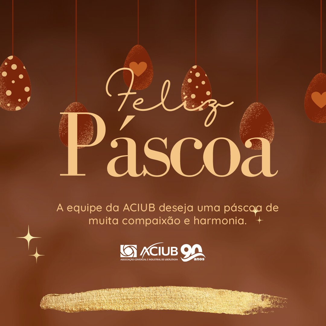 ACIUB's tweet photo. FELIZ PÁSCOA! 🪺

Que você e sua família possam celebrar
esse momento de união e renascimento! https://t.co/Km2Rl4eVWu