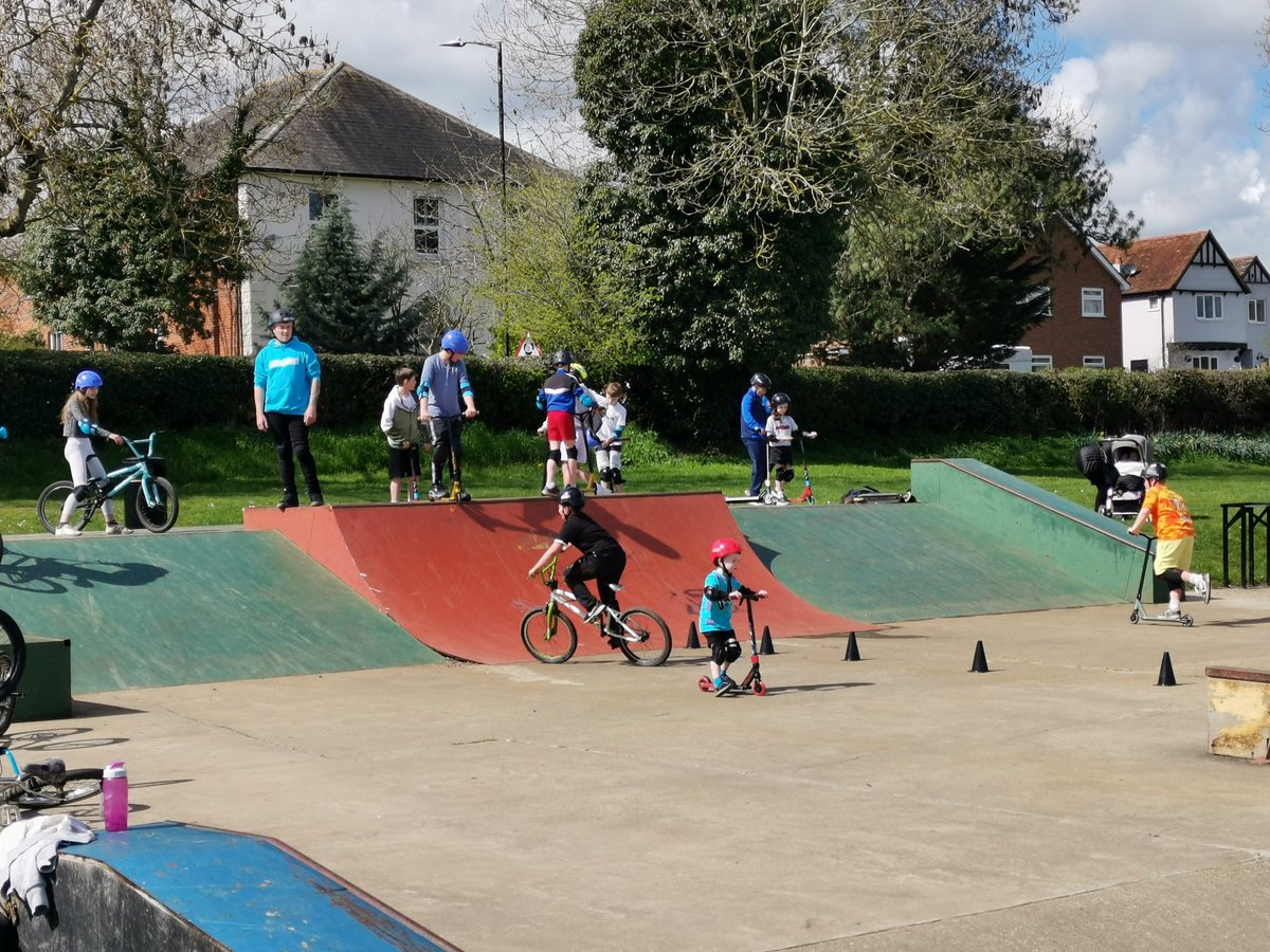 Enjoying the sun at Great Dunmow Skatejam