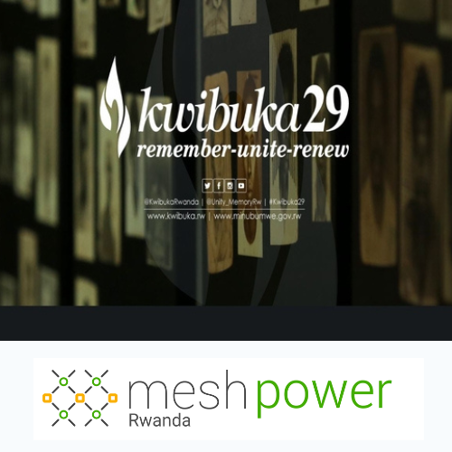 MeshPowerRW's tweet photo. MeshPower joins Rwandans this week as we begin the commemoration week. We remember and pay tribute to the victims of the 1994 Genocide against the Tutsi. We stand with the survivors, wishing them strength in these difficult times.
#kwibuka29 #kwibukatwiyubaka https://t.co/wAipCtbNz8