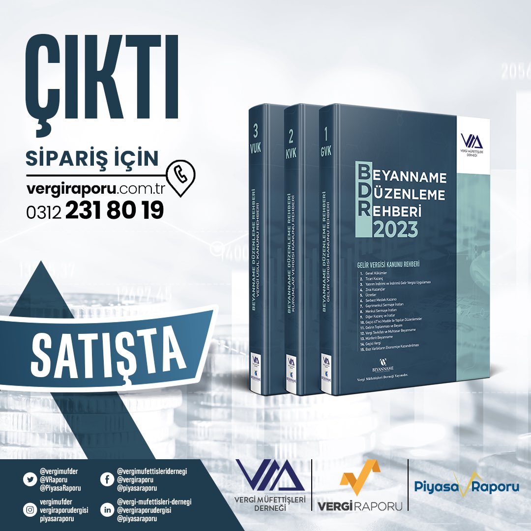 VRaporu's tweet photo. Beyanname Düzenleme Rehberi 2023 çıktı! 
Sipariş için:
📞0312 231 80 19
🌐https://t.co/SFquSVRBvo https://t.co/D5zlCrysJp