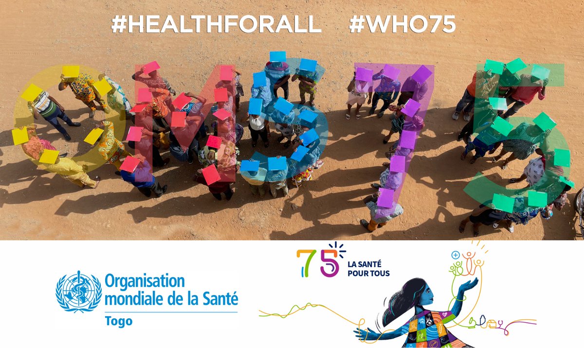 OMSTogo's tweet photo. A Tsévié, les prestataires de soins de la région maritime ( Medecins, infirmiers, sages femmes etc), en formation sur l'oxygénotherapie célèbrent les #75ans de @WHO !

#JournéeMondialeDeLaSanté
#SantéPourTous https://t.co/077omPjWKH