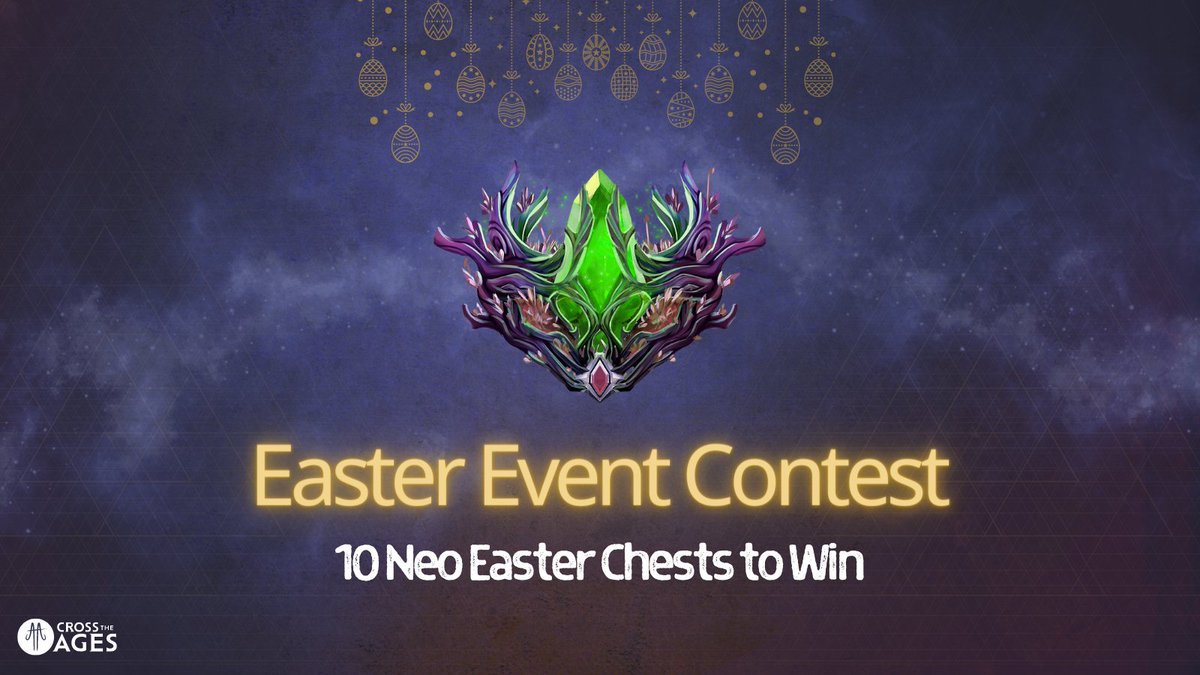 🐰🥚 EASTER EVENT CONTEST! 🥚 🐰

➡️ It's time for our Easter Event! Complete all the quests and get a chance to win 1 of the 10 Neo Easter Chests! 🎁 

Participate in the contest by clicking here: ➡️ zealy.io/c/crosstheeast…