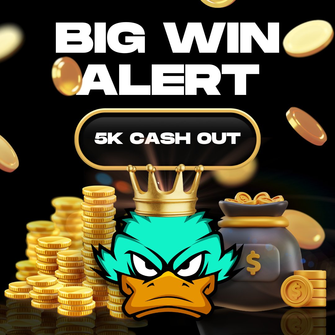 gamducks's tweet photo. BIG WIN ALERT - 5K CASH OUT!
#gamducks #twitch #gaming #streamers #streaming #gaming #bigwin #win https://t.co/BCROVxqK9W