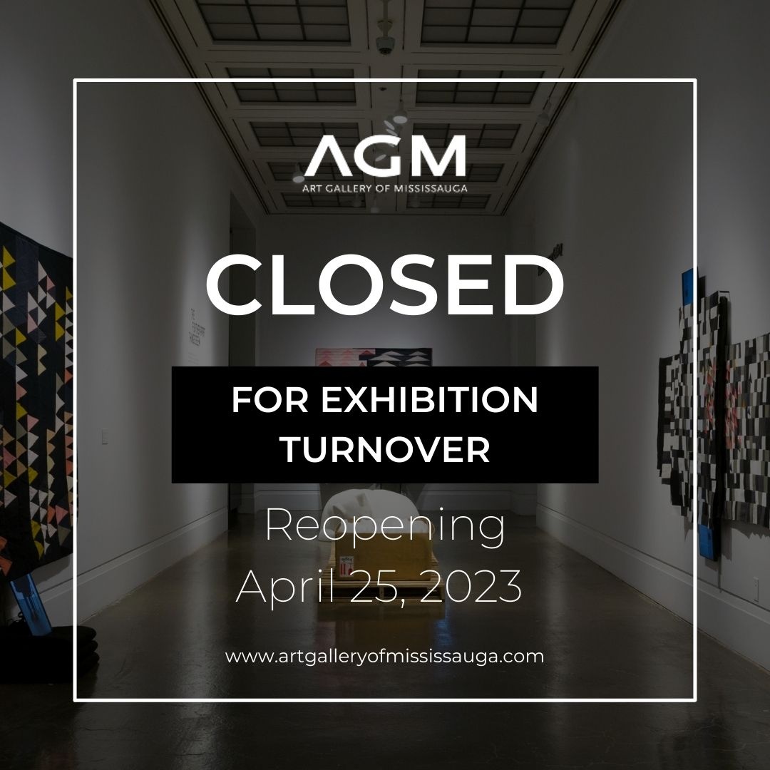 We are currently closed for exhibition turnover &amp; will reopen on April 25, 2023, for Jorian Charlton: Between Us. #agmengage #artgalleryofmississauga #closed #exhibitionchangeover #upnext #first #new #next #mississauga #joriancharlton #betweenus #agm #mississauga #mississaugalife