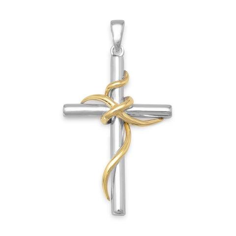 jewelrymandave's tweet photo. Cross Pendant - Gold and Silver Cross Pendant - Sterling Silver Cross Pendant with Gold Wrap Design - Religious Jewelry - Gift Pendant https://t.co/hutGsaTOkK #Etsy #jewelrymandave #ReligiousCross https://t.co/YNAkMFHFjP