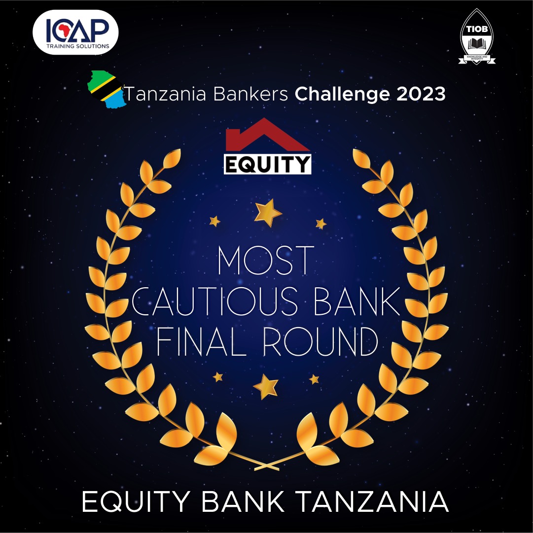 tiob_tanzania's tweet photo. Congratulations @KeEquityBank  for the award-winning of the Most Cautious Bank – Final Round   #TanzaniaBankersChallenge 2023 https://t.co/4SB9rO6SCi