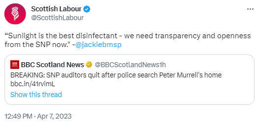 msm_monitor's tweet photo. BBC Scotland is refusing to delete a tweet it acknowledges is untrue. Folk are replying to it believing it true. Amongst them Scottish Labour. This is extraordinary. https://t.co/3yAgxexgYN
