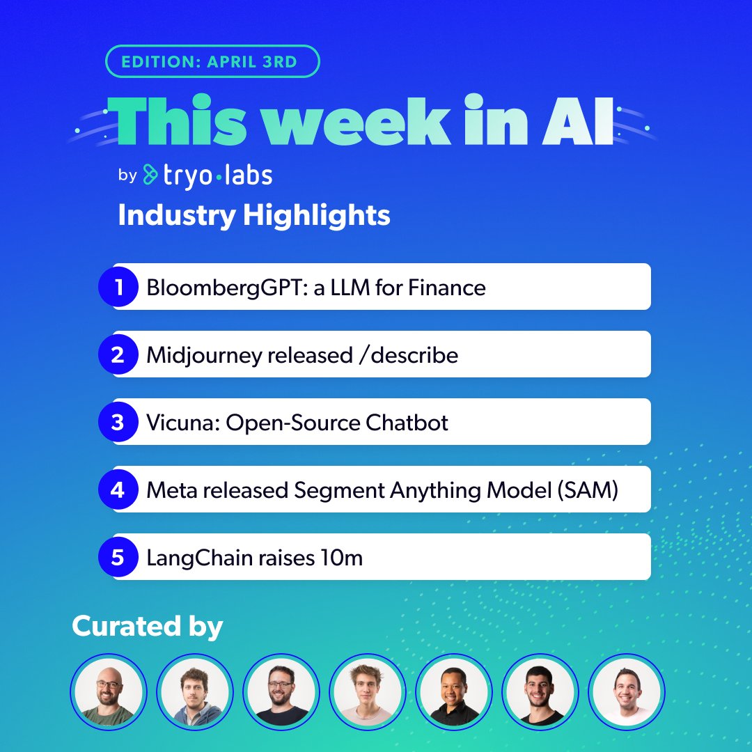 tryolabs's tweet photo. 1) Discover this week's top AI breakthroughs!
Our handpicked roundup features the most groundbreaking and impactful news in AI, showcasing an extraordinary week of innovation. Stay ahead of the curve! 🚀
#ThisWeekInAIbyTryolabs
📆 2023 | Edition: April 3rd 🧵 https://t.co/XesPp5y4zZ