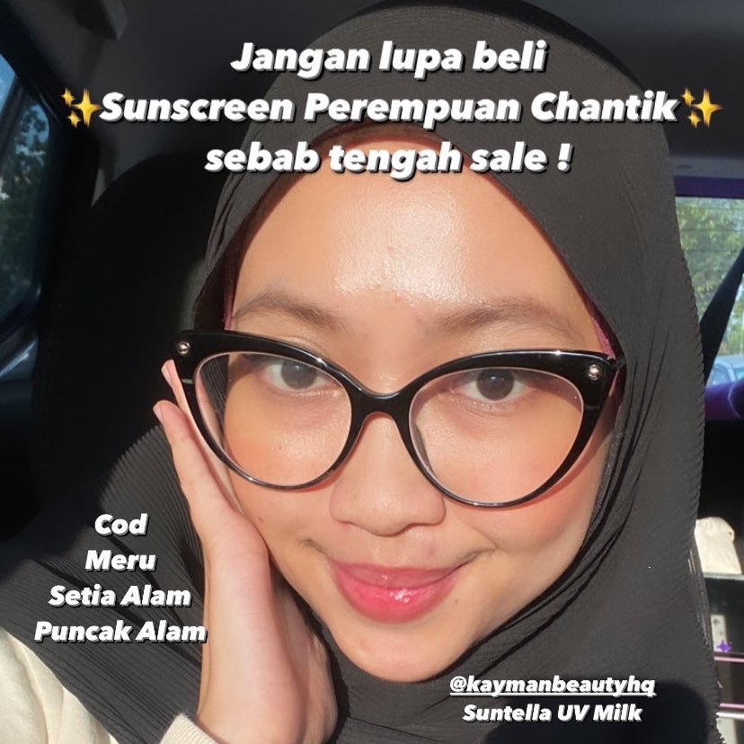 aifayreskin's tweet photo. Pakai Suntella UV Milk and terus glowing ✨ 

Kayman Raya Sale still ongoing tau ! 

Cod 🛒 https://t.co/ulYutw5TOa
Meru
Setia Alam
Puncak Alam
Bukit Kapar https://t.co/vw1qVSM0cD