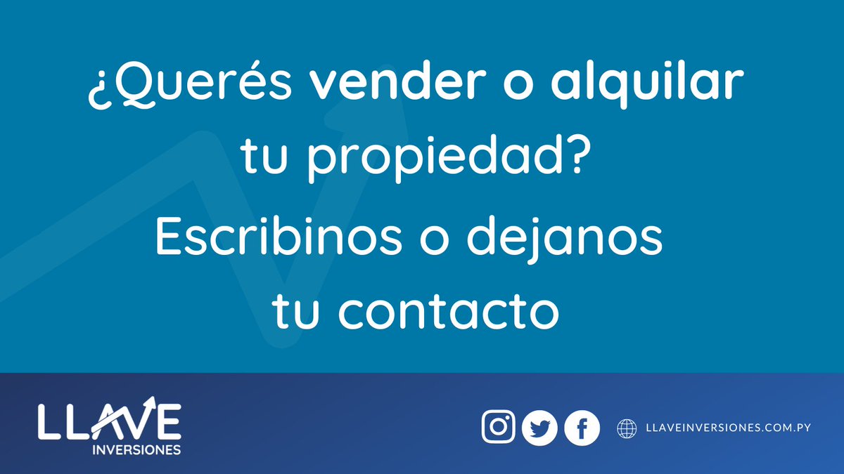 RodGim's tweet image. ¡Los invito a seguirnos en @llavepy! 

Ofertas de terrenos
Departamentos
Casas
Residencias de lujo
Alquileres 

#llaveinversionespy