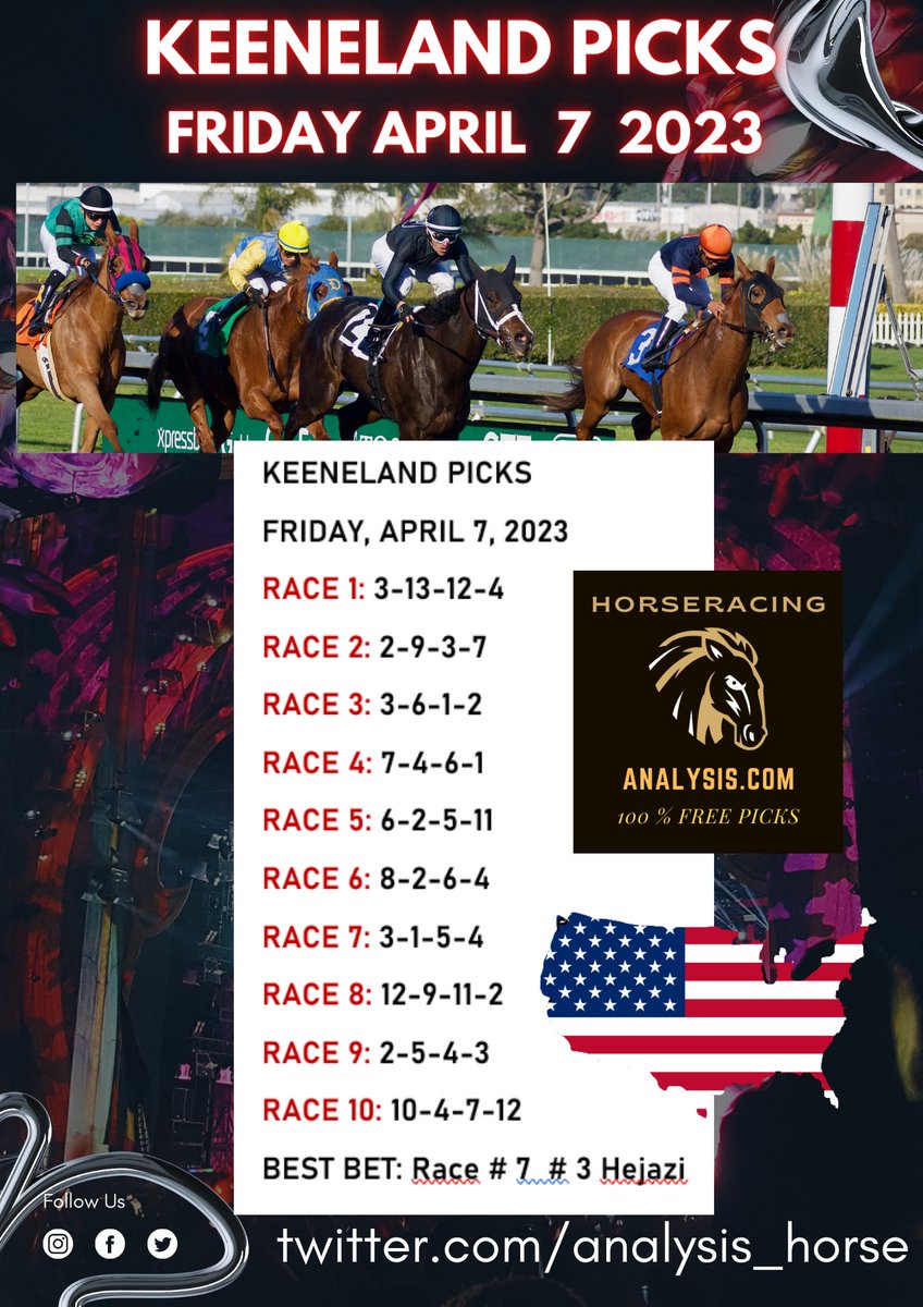 analysis_horse's tweet photo. Keeneland Picks Friday, April 7, 2023 https://t.co/J6qExU2Ghf