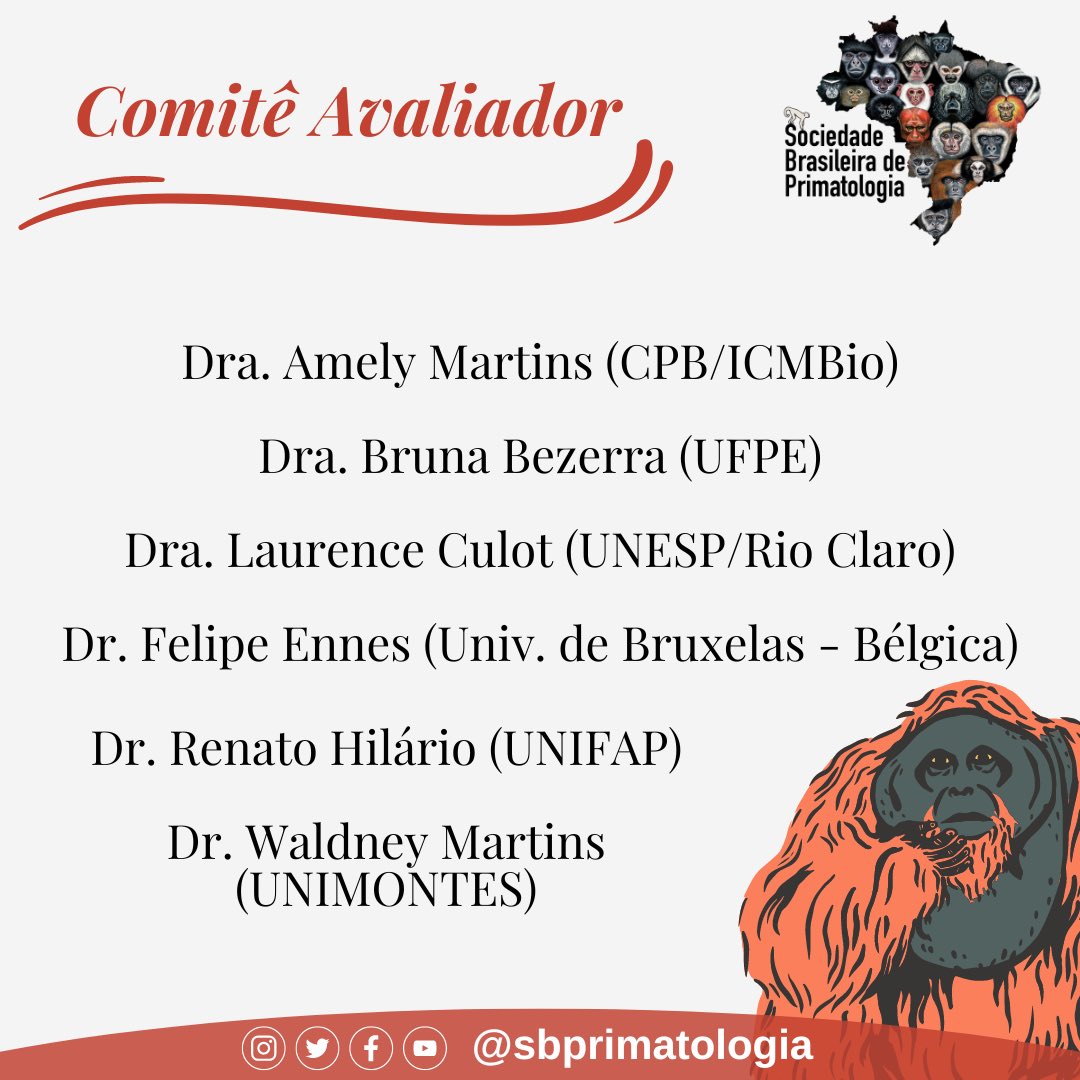 Soc. Brasileira de Primatologia (@sbprimatologia) on Twitter photo 🎉Congrats to <a href="/tati_valenca_/">Tati Valença</a> and Natsumi H. Fearnside, the students that received this year Coimbra-Filho Travel Award to attend the <a href="/IPS_PrimateNews/">IPS Primate</a> meeting at Kuching, Malaysia!!👏
Enjoy the conference!
<a href="/rewild/">Re:wild</a> <a href="/usponline/">USP - Universidade de São Paulo</a> <a href="/ufrnbr/">UFRN</a> #primatology #WomenInSTEM 🎉Congrats to <a href="/tati_valenca_/">Tati Valença</a> and Natsumi H. Fearnside, the students that received this year Coimbra-Filho Travel Award to attend the <a href="/IPS_PrimateNews/">IPS Primate</a> meeting at Kuching, Malaysia!!👏
Enjoy the conference!
<a href="/rewild/">Re:wild</a> <a href="/usponline/">USP - Universidade de São Paulo</a> <a href="/ufrnbr/">UFRN</a> #primatology #WomenInSTEM