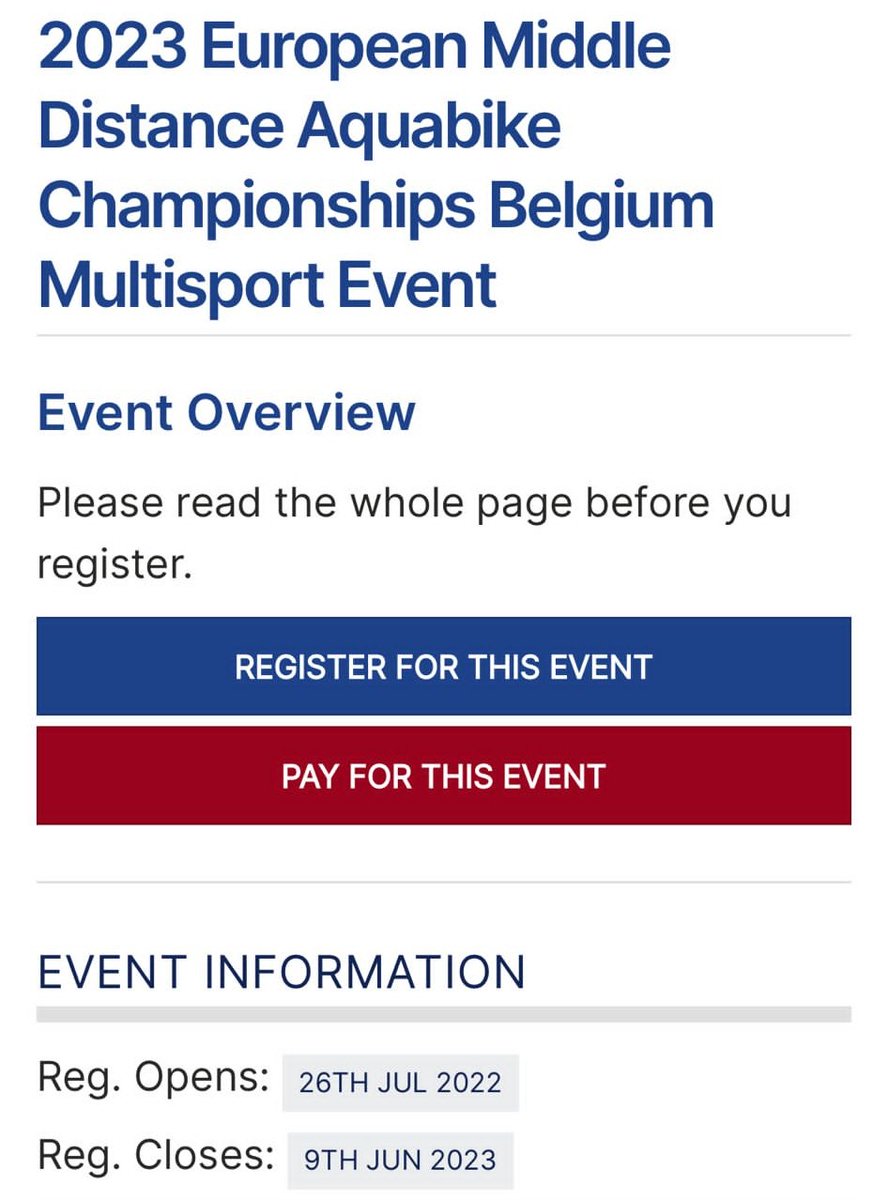 patersonpt's tweet photo. Hi @BritTri on behalf of one of my athletes, can you please give one example of a UK based middle distance aquabike with >50 female entries, or one that runs concurrently with a middle distance tri with >100 female entries, that would count as an accepted race? Because we can't https://t.co/EznSNOcCIR