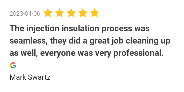 CincyRetrofoam's tweet photo. New 5.0-star Review: "The injection insulation process was seamless, they did a great job cleaning up as well,... https://t.co/8AhI9A5Kbk