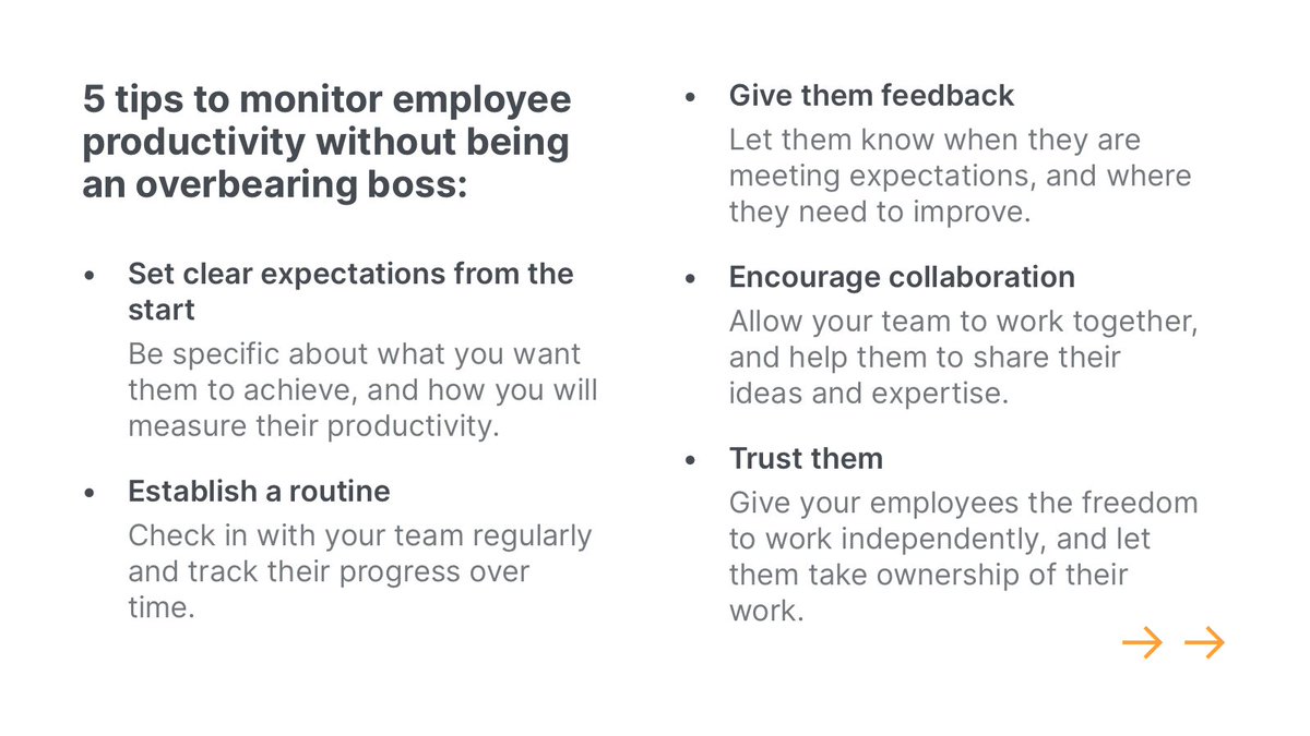 quire_io's tweet photo. Monitoring employee productivity doesn't have to make you a bad boss!👀💻
Check out our blog👇
https://t.co/GqA3FEPnAX.
#QuireBlog #projectmanagement #productivity #remotework #GTD #success #goals #goalsetting #SaaS #software #business #entrepreneurship #businesstips https://t.co/RRuXJl0BWd