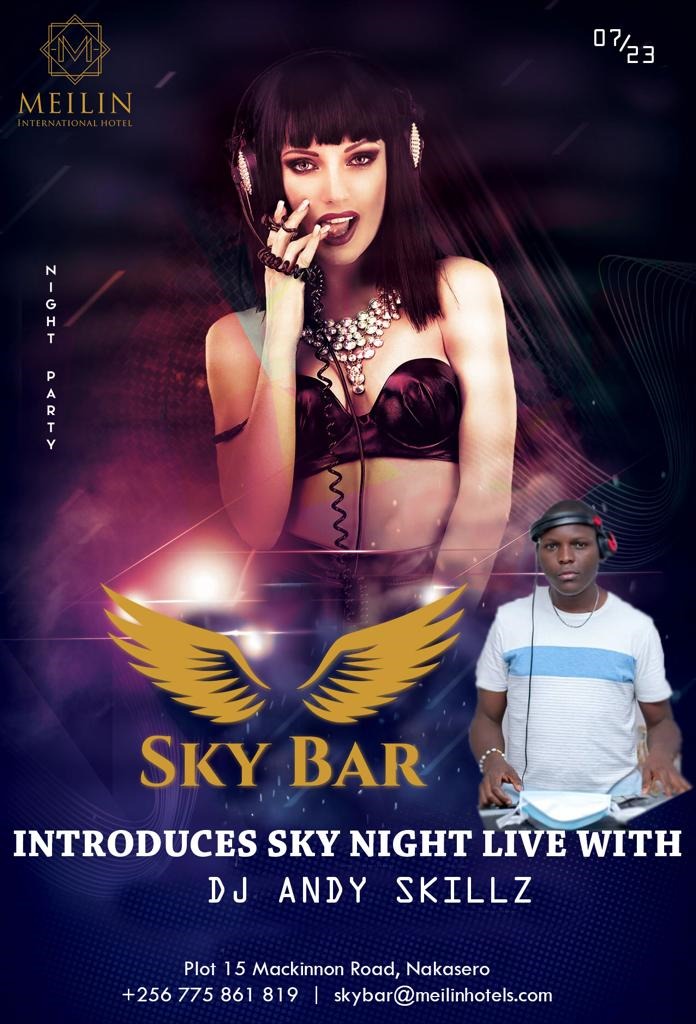 MeilinHotels's tweet photo. Get ready to elevate your Easter weekend at Sky Bar, Meilin International Hotel Kampala! 🌇🎶 Join us for Sky Nite Live experience with DJ Andy spinning the hottest beats all night long! 🎧✨ 
#SkyBar #MeilinInternationalHotelKampala #SkyNiteLive #DJAndy #WeekendVibes https://t.co/5yLqtghm8E
