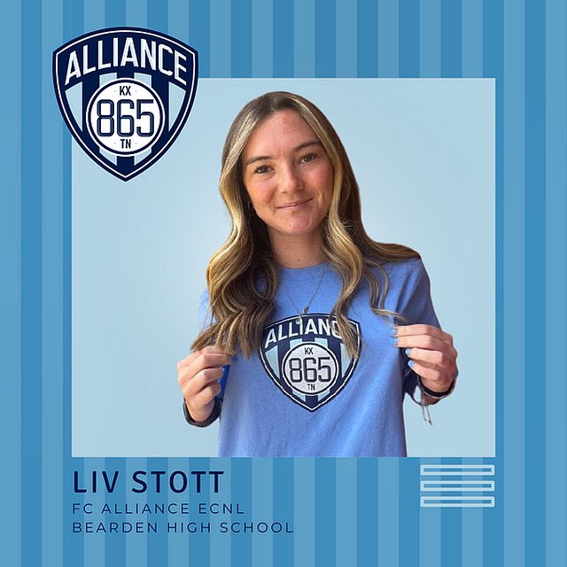 Welcome to the 865 Family, Liv! Liv is a state champion with Bearden High School as well as being one of the leading scorers for <a href="/FCAlliance1/">FC Alliance</a> ECNL!