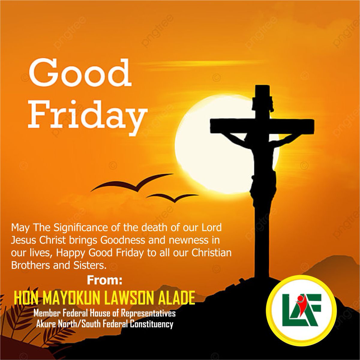 LAFoundation_Ng's tweet photo. A Glorious Good Friday to all my Christian Brothers and Sisters !!! https://t.co/VSLsuEVS6S