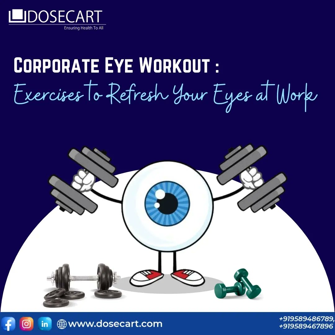 DoseCart's tweet photo. Exercise is your eye's best friend.

Take a few minutes and try this #eyefreshening routine by #DOSECART

#bhopalmedicalstores #medicalpharma #onlinemedicine #médicalstore #virtualstore #onlinepharmacy #onlinepharmacystores #bestpharmacy #discountedmedicines #bestmedicine #work https://t.co/MLXoXVsRSR