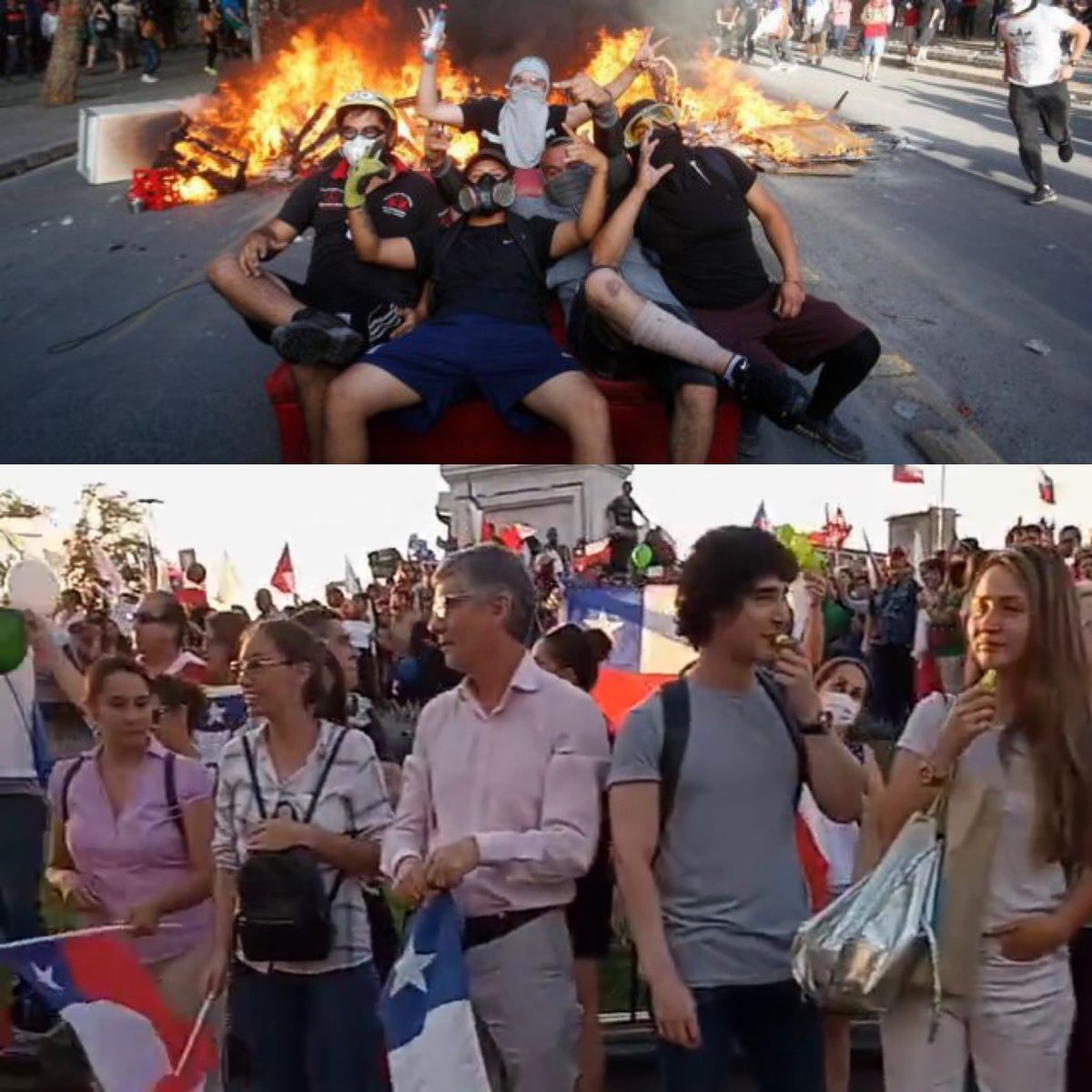 JuanKBarth1's tweet photo. ¿ Notan la diferencia cuando protesta la izquierda a cuando protesta la derecha ? https://t.co/AuAkPKSdto