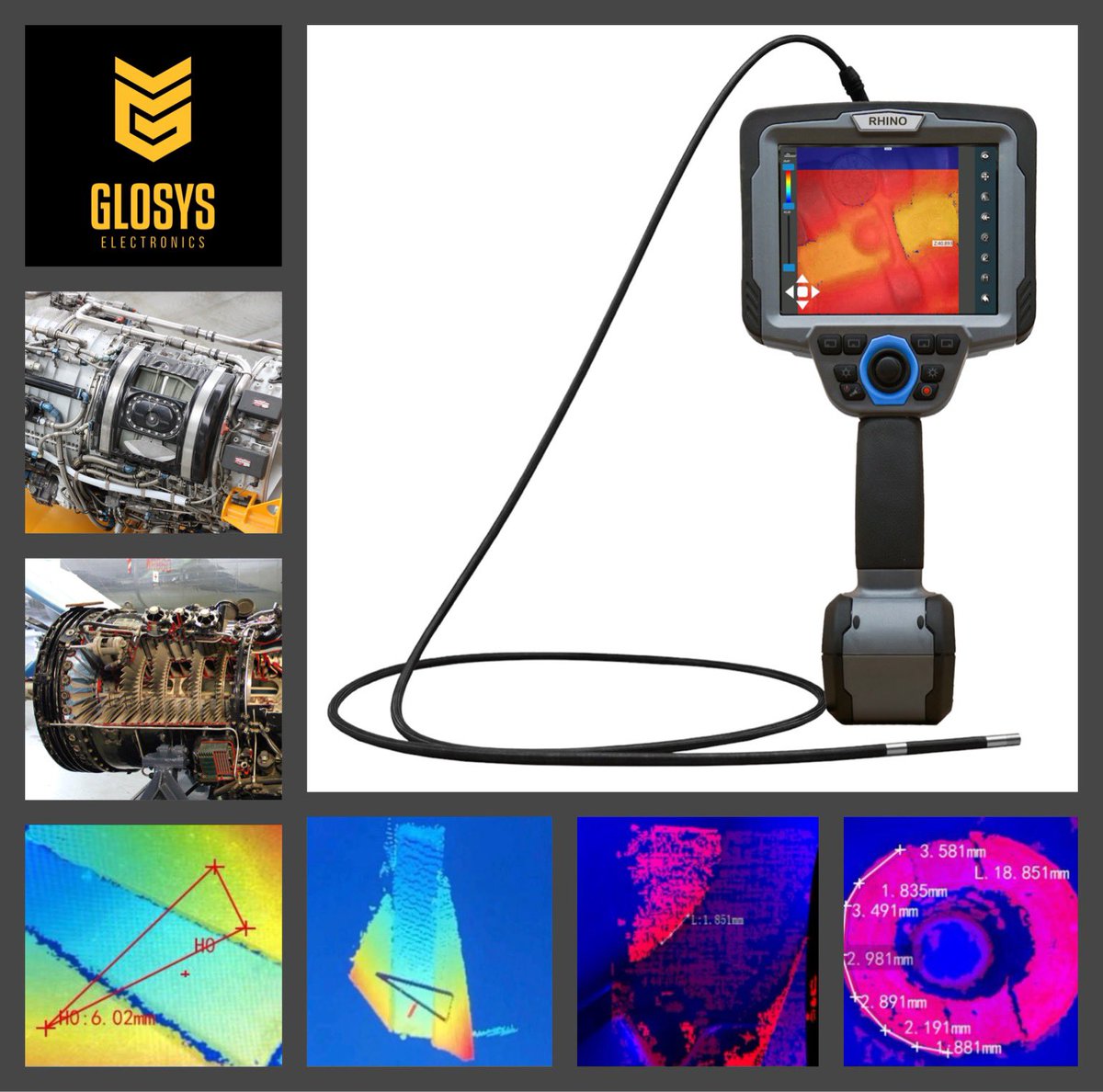 GlosysE's tweet photo. 3D Measurement Videoscope with excellent Image, outstanding measurement capabilities and professional test reports for various industries and applications like Aviation, Marine, Defence &amp; Security, Search &amp; Rescue, Wind Turbines, Power Plants, Oil &amp; Gas, Automotive. https://t.co/3AXu9lRHRY