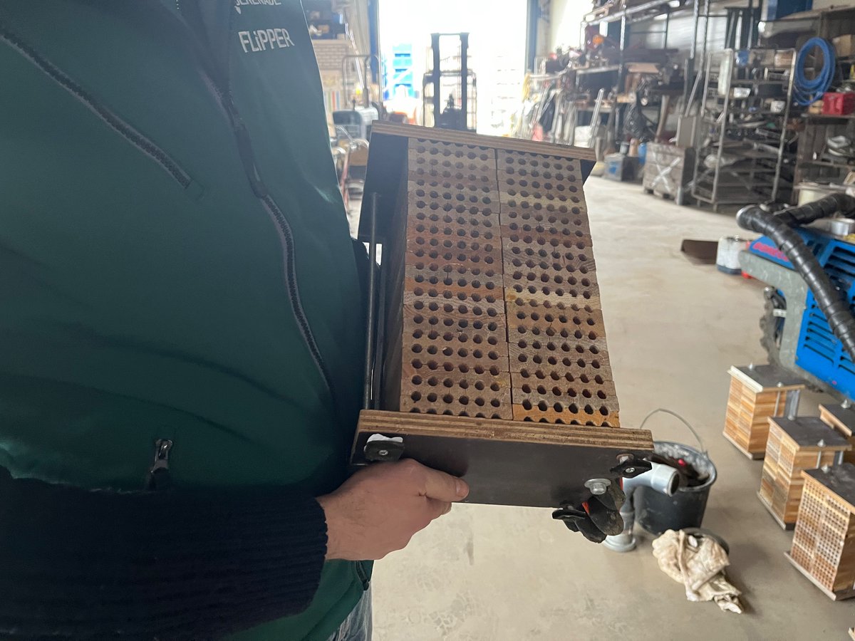 This morning has been all about pears, looking at sprayer technology and admiring this grower’s bee hotels. The season has been much slower to start than last year, but the weather brightens up next week and the blossom is coming soon.