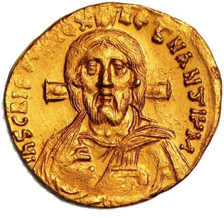 LA PRIMERA MONEDA CON EL ROSTRO DE CRISTO 

Data del año 692, acuñada durante el reinado del emperador Justiniano II, luego de convocar a un concilio que discutiera la forma en que habría de ser representado Jesucristo en el arte.

Museo Británico de Londres 

Para saber más: