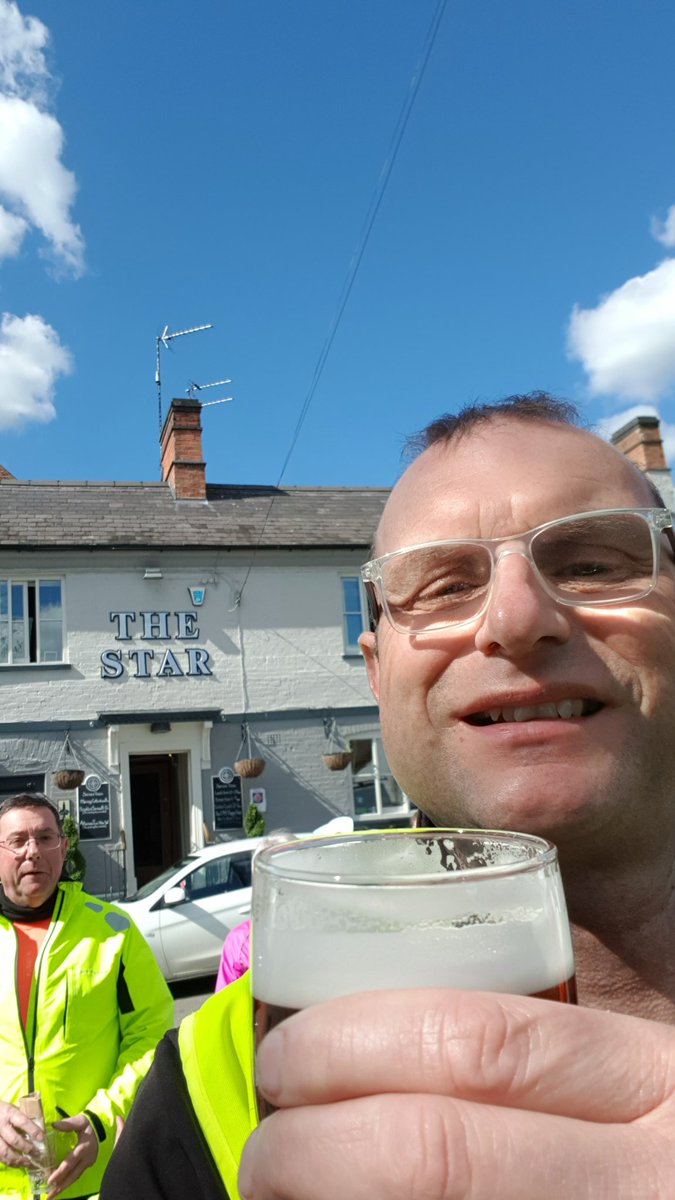 Enjoying a Bass having cycled to the Star, Thrussington in Leics'. All ready for #NationalBassDay tomorrow. @Leicester_pubs  @CAMRA_Official