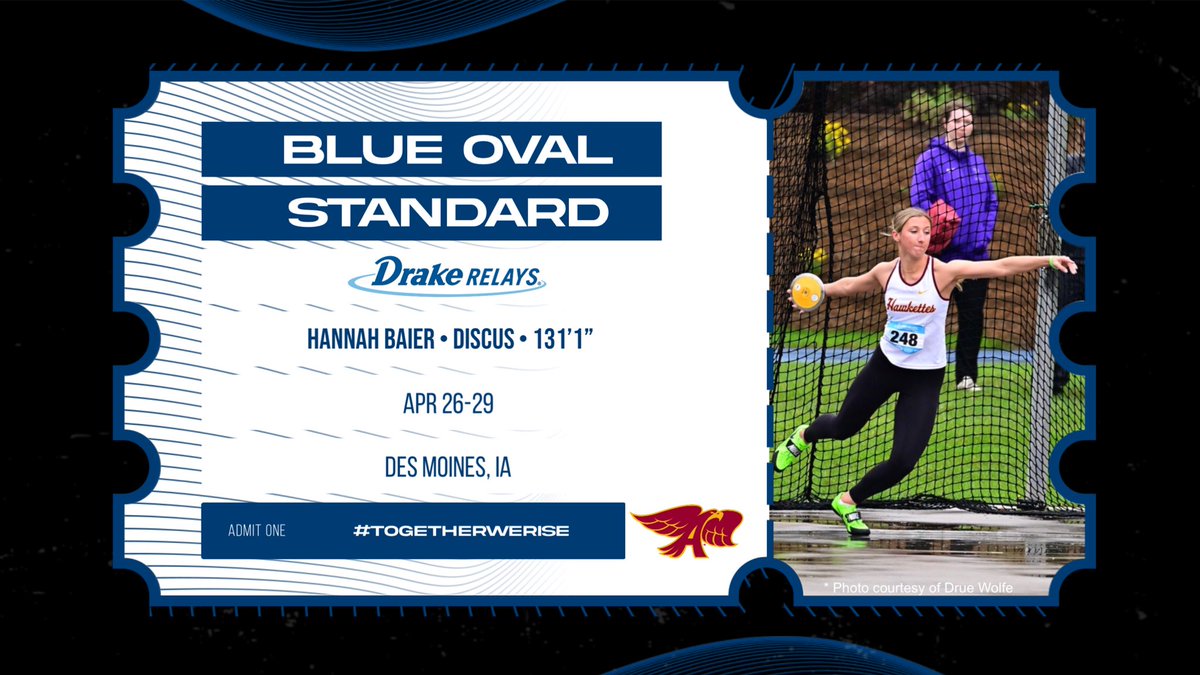 First up congrats to <a href="/HannahBaier3/">Hannah Baier</a> for hitting the blue  oval standard, a new PR and taking first with a throw of 131’1” <a href="/MikeJaytrackxc/">Mike JayTrackXC</a>